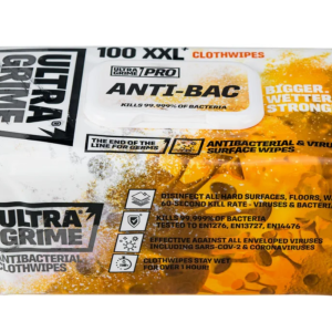 UltraGrime Wipes Pro Anti Bacterial XXL - Pack of 100 Wipes