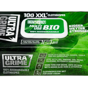 UltraGrime Wipes Pro Biodegradable XXL - Pack of 100 Wipes